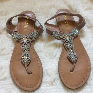 Madden pink crystal sandals size 8